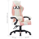 Fauteuil de jeux vidéo Rose Similicuir – Image 6