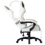 Fauteuil de jeux vidéo Blanc Similicuir – Image 3