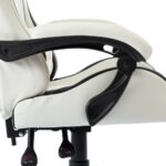 Fauteuil de jeux vidéo Blanc Similicuir – Image 5