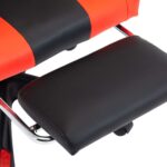 Fauteuil de jeux vidéo et repose-pied Rouge et noir Similicuir – Image 6