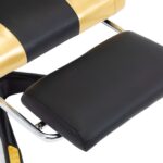 Fauteuil de jeux vidéo avec repose-pied Doré et noir Similicuir – Image 5