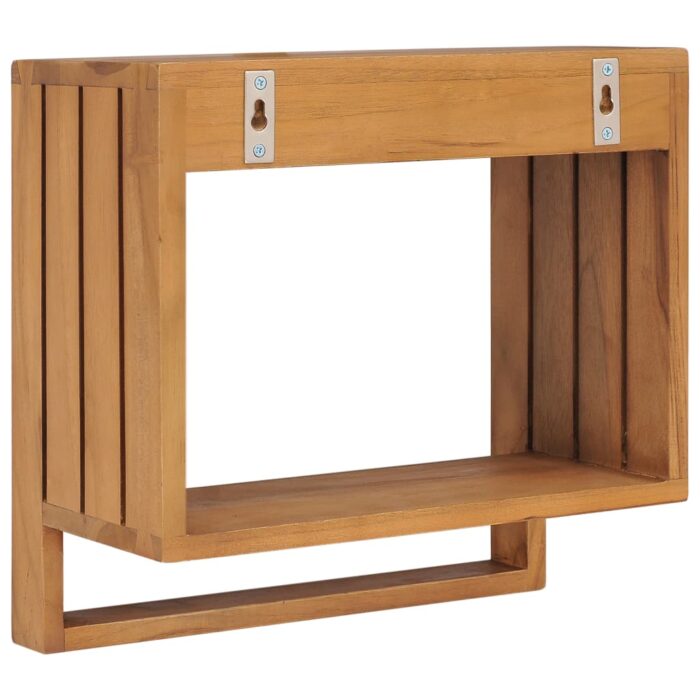 Porte-serviette mural 35x20x35 cm Bois de teck solide – Image 3