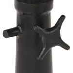 Tabourets de bar lot de 2 marron cuir véritable et fonte – Image 4