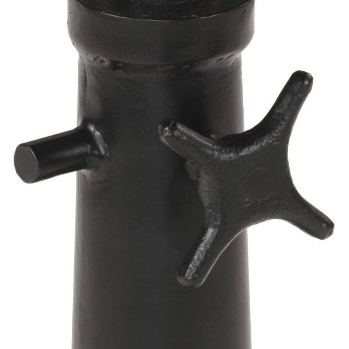 Tabourets de bar lot de 2 marron cuir véritable et fonte – Image 4