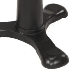 Tabourets de bar lot de 2 marron cuir véritable et fonte – Image 5