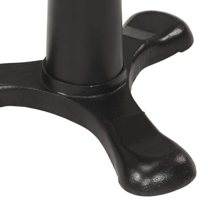 Tabourets de bar lot de 2 marron cuir véritable et fonte – Image 5