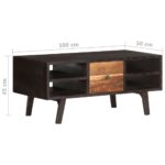 Table basse 100x50x45 cm Bois de récupération massif – Image 5
