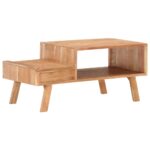 Table basse 100x50x45 cm Bois d'acacia massif – Image 3