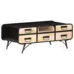 Table basse 100x50x40 cm Bois de manguier massif – Image 8