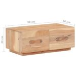 Table basse 90x50x35 cm Bois de récupération massif – Image 6