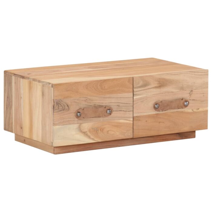 Table basse 90x50x35 cm Bois de récupération massif – Image 7