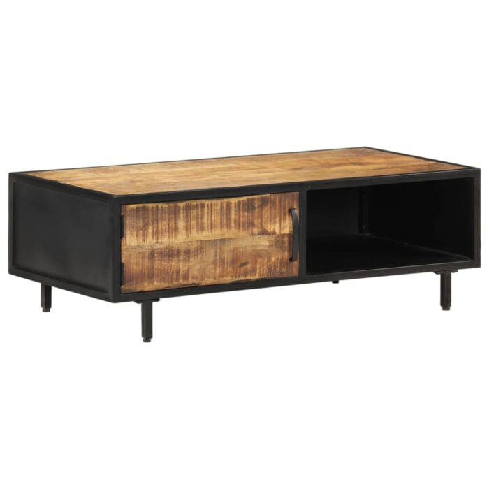 Table basse 105x50x35 cm Bois de manguier brut – Image 1