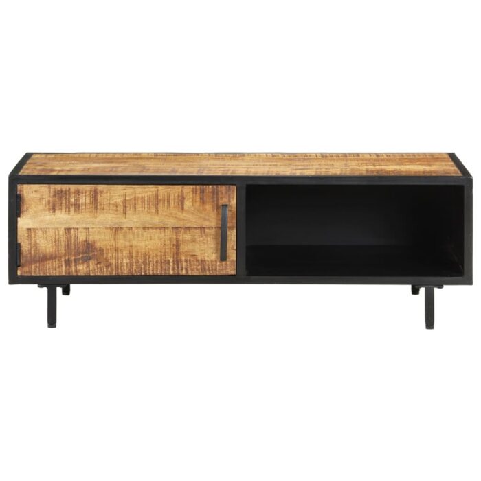 Table basse 105x50x35 cm Bois de manguier brut – Image 2