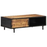 Table basse 105x50x35 cm Bois de manguier brut – Image 7