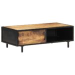 Table basse 105x50x35 cm Bois de manguier brut – Image 8