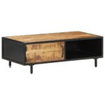 Table basse 105x50x35 cm Bois de manguier brut – Image 9