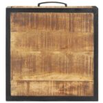 Table de chevet 40x40x35 cm Bois de manguier brut – Image 5