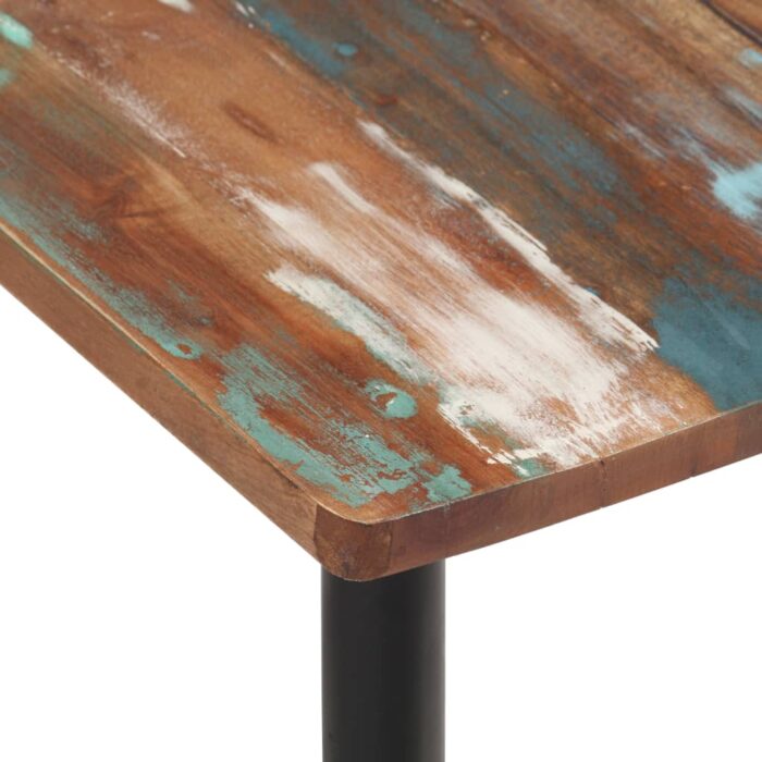 Chaises à manger lot de 2 bois de récupération solide – Image 7