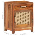 Table de chevet 40x30x50 cm Bois de récupération massif – Image 6