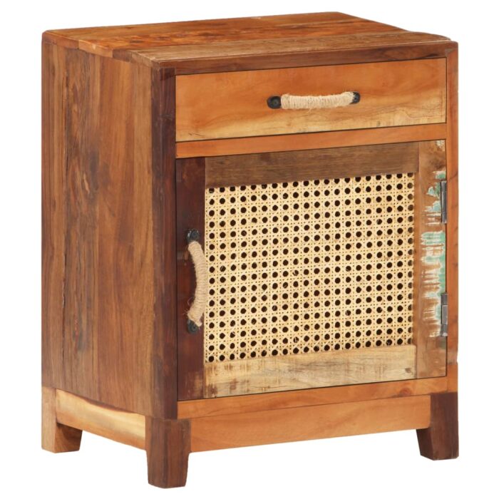 Table de chevet 40x30x50 cm Bois de récupération massif – Image 9