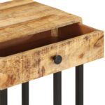 Table d'appoint en forme d'U 45x30x61cm Bois de manguier massif – Image 4