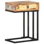 Table d'appoint en U 45x30x61 cm Bois de récupération massif – Image 11