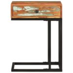 Table d'appoint en U 45x30x61 cm Bois de récupération massif – Image 4
