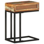 Table d'appoint en U 45x30x61 cm Bois de récupération massif – Image 5
