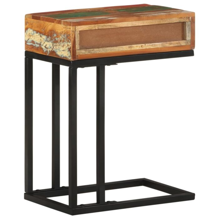 Table d'appoint en U 45x30x61 cm Bois de récupération massif – Image 5