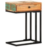 Table d'appoint en U 45x30x61 cm Bois de récupération massif – Image 9