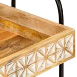 Chariot de cuisine à 3 niveaux 46x30x76 cm Bois de manguier – Image 4