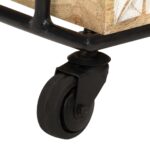 Chariot de cuisine à 3 niveaux 46x30x76 cm Bois de manguier – Image 5