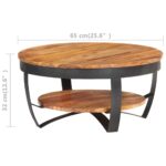 Table basse 65x65x32 cm Bois d'acacia solide – Image 6