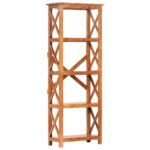 Bibliothèque 60x30x160 cm Bois massif d'acacia et finition miel – Image 10