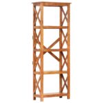 Bibliothèque 60x30x160 cm Bois massif d'acacia et finition miel – Image 8