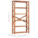 Bibliothèque 100x30x180cm Bois massif d'acacia et finition miel – Image 6