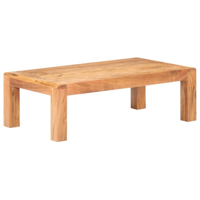 Table basse 110x60x35 cm Bois d'acacia massif et finition miel – Image 8