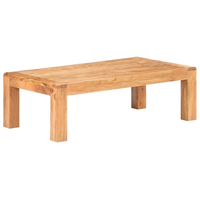 Table basse 110x60x35 cm Bois d'acacia massif et finition miel – Image 9