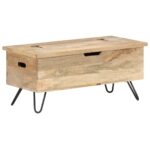 Coffre 90x40x45 cm Bois solide de manguier