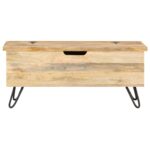 Coffre 90x40x45 cm Bois solide de manguier – Image 3
