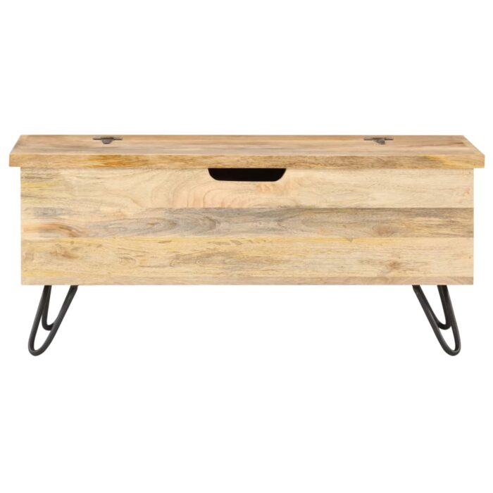 Coffre 90x40x45 cm Bois solide de manguier – Image 3