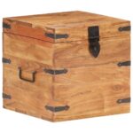 Coffre 40x40x40 cm bois d'acacia solide