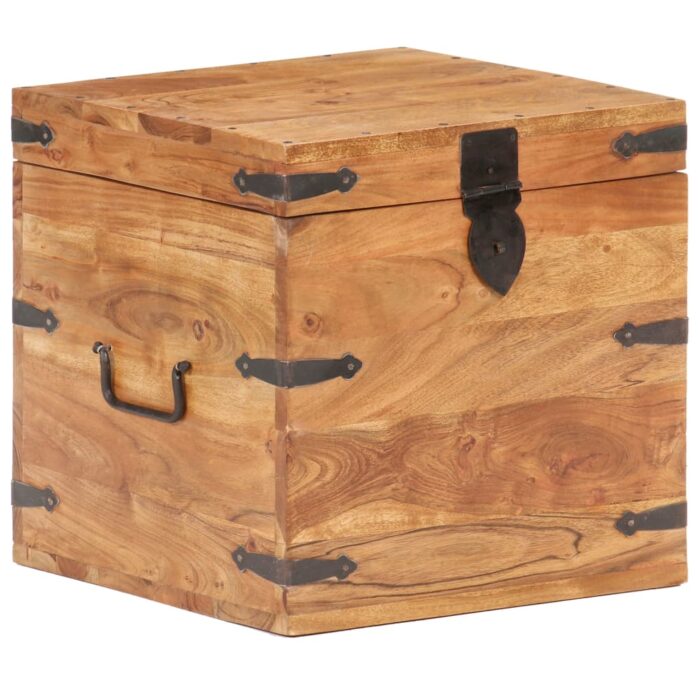 Coffre 40x40x40 cm bois d'acacia solide – Image 10