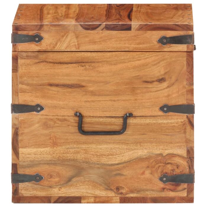 Coffre 40x40x40 cm bois d'acacia solide – Image 3