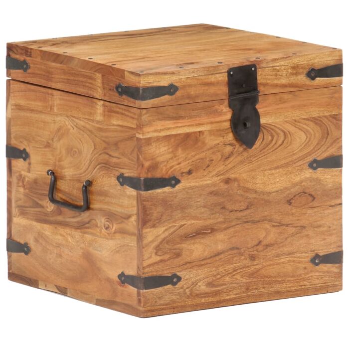 Coffre 40x40x40 cm bois d'acacia solide – Image 9