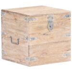 Coffre 40x40x40 cm Bois d'acacia solide – Image 10