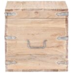 Coffre 40x40x40 cm Bois d'acacia solide – Image 5