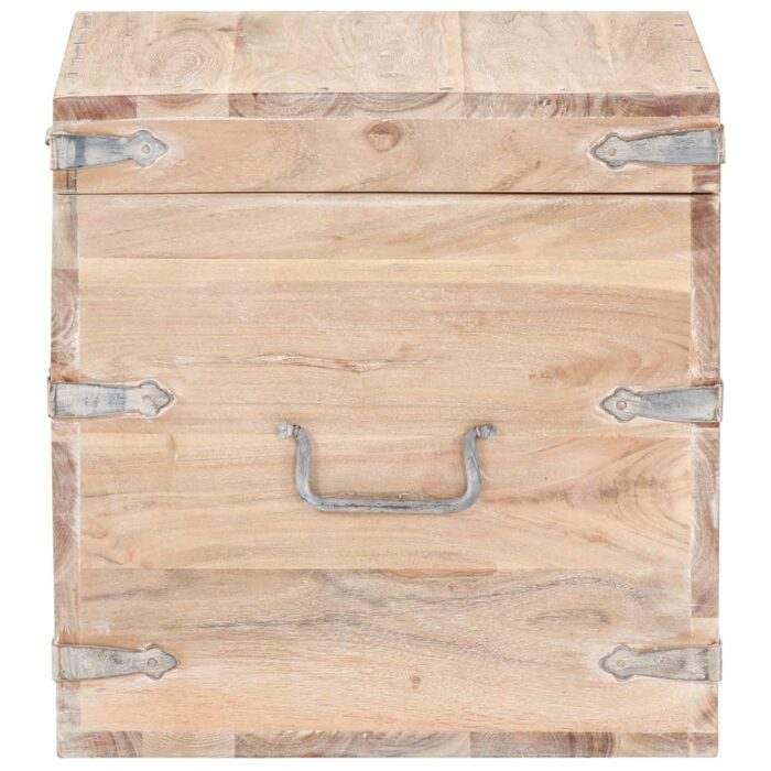 Coffre 40x40x40 cm Bois d'acacia solide – Image 5