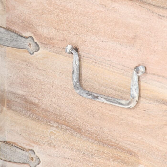 Coffre 40x40x40 cm Bois d'acacia solide – Image 2