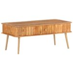 Table basse 100x50x40 cm Bois d'acacia massif – Image 10